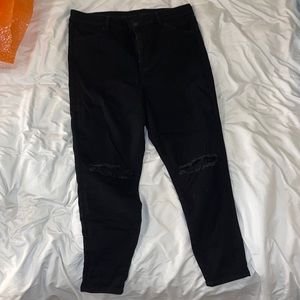 American eagle next level stretch super high waisted black jeans